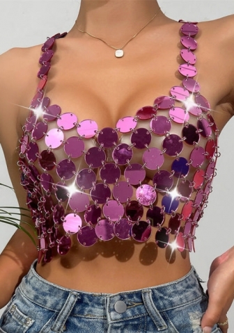(Only Tops)2024 Styles Women Sexy&Fashion Sprint/Summer TikTok&Instagram Styles Sequins Tank Tops