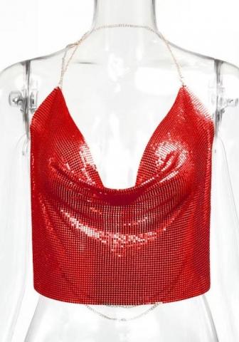 (Real Image)2024 Styles Women Sexy&Fashion Sprint/Summer TikTok&Instagram Styles Sequins Tank Tops