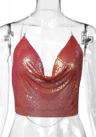 (Real Image)2024 Styles Women Sexy&Fashion Sprint/Summer TikTok&Instagram Styles Sequins Tank Tops