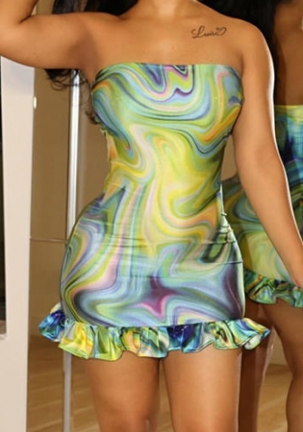 (Real Image)2024 Styles Women Sexy&Fashion Sprint/Summer TikTok&Instagram Styles Off Shoulder Tube Club Dress