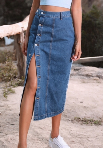 (Only Bottom)2024 Styles Women Sexy&Fashion Sprint/Summer TikTok&Instagram Bohemian Styles Jeans Skirts