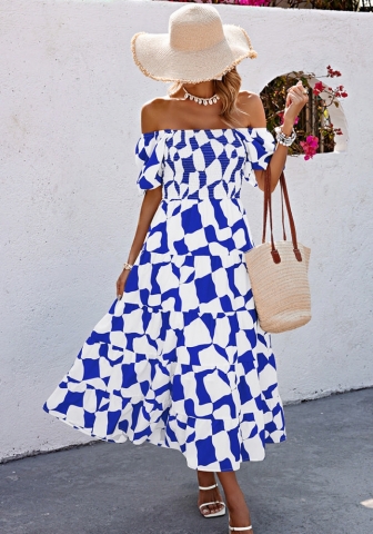 (Real Image)2024 Styles Women Sexy&Fashion Sprint/Summer TikTok&Instagram Bohemian Styles Off Shoulder Maxi Dress