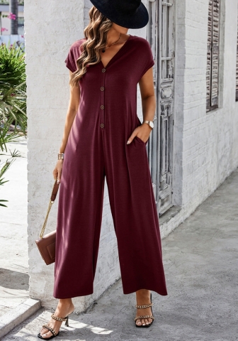 (Real Image)2024 Styles Women Sexy&Fashion Sprint/Summer TikTok&Instagram Bohemian Styles Short Sleeve Jumpsuit