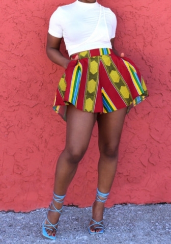 (Only Bottom)(Real Image)2024 Styles Women Sexy&Fashion Sprint/Summer TikTok&Instagram Loose Print Short Pants