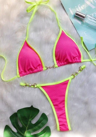 (Real Image)2024 Styles Women Sexy&Fashion Sprint/Summer TikTok&Instagram Sequin&Rhinestones Bikini Set