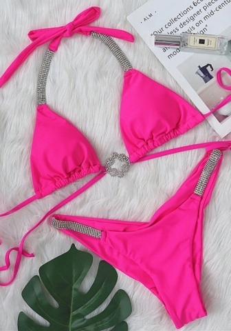 (Real Image)2024 Styles Women Sexy&Fashion Sprint/Summer TikTok&Instagram Sequin&Rhinestones Bikini Set