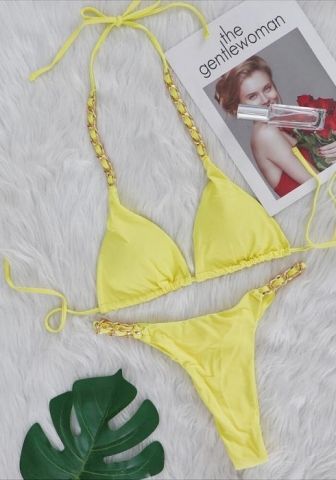 (Real Image)2024 Styles Women Sexy&Fashion Sprint/Summer TikTok&Instagram Sequin&Rhinestones Bikini Set