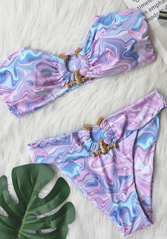 (Real Image)2024 Styles Women Sexy&Fashion Sprint/Summer TikTok&Instagram Sequin&Rhinestones Bikini Set