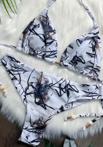 (Real Image)2024 Styles Women Sexy&Fashion Sprint/Summer TikTok&Instagram Print Bikini Set