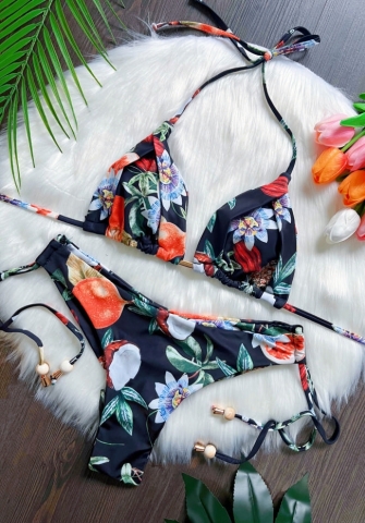 (Real Image)2024 Styles Women Sexy&Fashion Sprint/Summer TikTok&Instagram Print Bikini Set