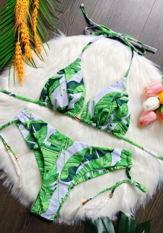 (Real Image)2024 Styles Women Sexy&Fashion Sprint/Summer TikTok&Instagram Print Bikini Set