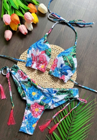 (Real Image)2024 Styles Women Sexy&Fashion Sprint/Summer TikTok&Instagram Print Bikini Set