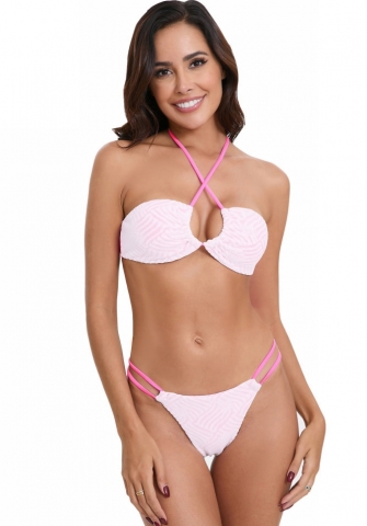 (Real Image)2024 Styles Women Sexy&Fashion Sprint/Summer TikTok&Instagram Pink Bikini Set