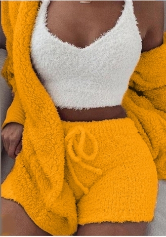 (Yellow)2024 Styles Women Sexy&Fashion Sprint/Summer TikTok&Instagram 3 Piece Sets