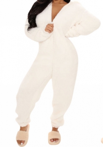 (White)2024 Styles Women Sexy&Fashion Sprint/Summer TikTok&Instagram Loungwear Hoodie Long Sleeve Jumpsuit