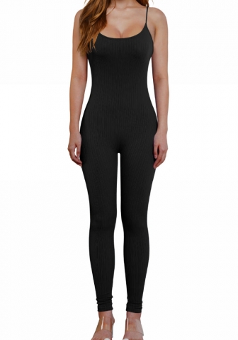 (Real Image)2024 Styles Women Sexy&Fashion Sprint/Summer TikTok&Instagram Solid Color Strap Jumpsuit