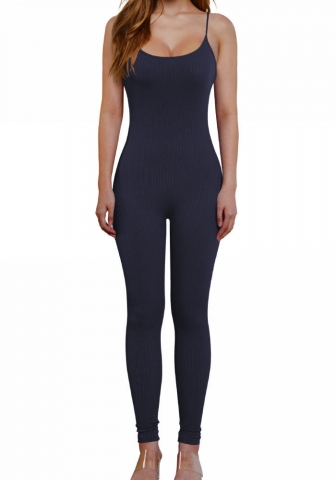 (Real Image)2024 Styles Women Sexy&Fashion Sprint/Summer TikTok&Instagram Solid Color Strap Jumpsuit