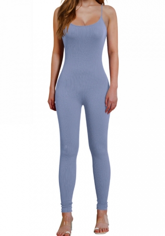 (Real Image)2024 Styles Women Sexy&Fashion Sprint/Summer TikTok&Instagram Solid Color Strap Jumpsuit