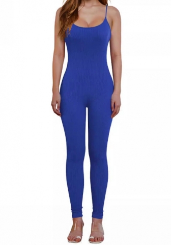 (Real Image)2024 Styles Women Sexy&Fashion Sprint/Summer TikTok&Instagram Solid Color Strap Jumpsuit