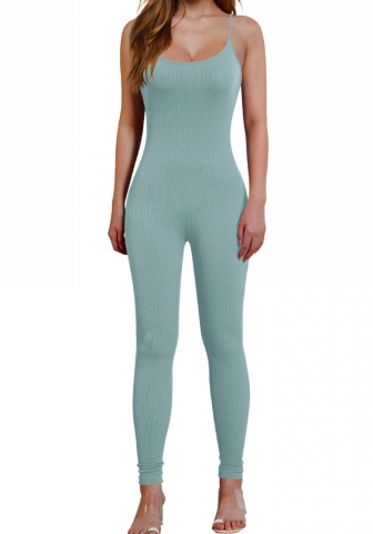 (Real Image)2024 Styles Women Sexy&Fashion Sprint/Summer TikTok&Instagram Solid Color Strap Jumpsuit