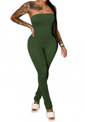 (Real Image)2024 Styles Women Sexy&Fashion Sprint/Summer TikTok&Instagram Solid Color Tube Playsuit