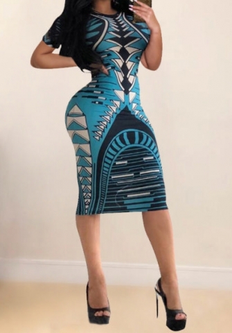 (Real Image)2024 Styles Women Sexy&Fashion Sprint/Summer TikTok&Instagram Print Poker Short Sleeve Maxi Dress