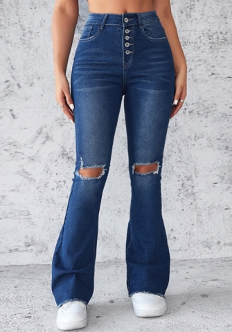 (Real Image)2024 Styles Women Sexy&Fashion Sprint/Summer TikTok&Instagram Ripped Jeans Long Pants