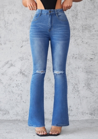 (Real Image)2024 Styles Women Sexy&Fashion Sprint/Summer TikTok&Instagram Ripped Jeans Long Pants