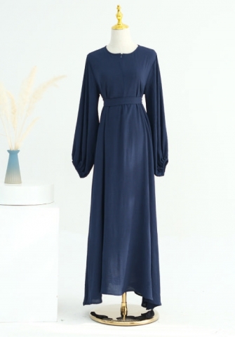 (Real Image)2024 Styles Women Classic Sprint/Summer TikTok&Instagram Muslim Tassel Long Sleeve Maxi Dress