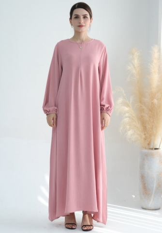 (Real Image)2024 Styles Women Classic Sprint/Summer TikTok&Instagram Muslim Tassel Long Sleeve Maxi Dress