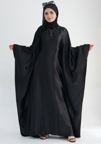 (Real Image)2024 Styles Women Muslim Tassel Long Sleeve Shiny Maxi Dress with Headscarf