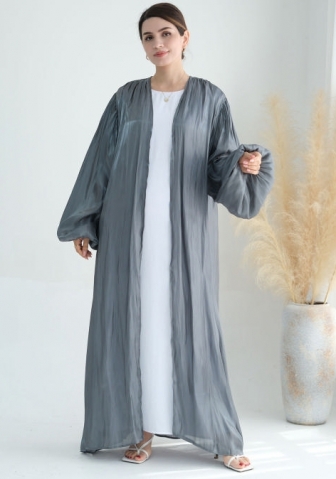 (Only Open Front Robe,Real Image)2024 Styles Women Muslim Tassel Long Sleeve Elegant Open Front Robe