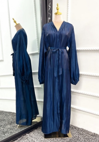 (Only Open Front Robe,Real Image)2024 Styles Women Muslim Tassel Long Sleeve Elegant Open Front Robe