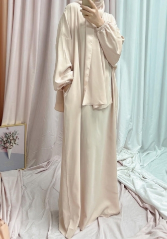 (Real Image)2024 Styles Women Muslim Tassel Long Sleeve Maxi Dress