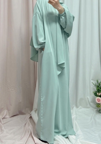 (Real Image)2024 Styles Women Muslim Tassel Long Sleeve Maxi Dress