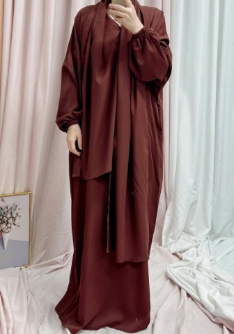 (Real Image)2024 Styles Women Muslim Tassel Long Sleeve Maxi Dress