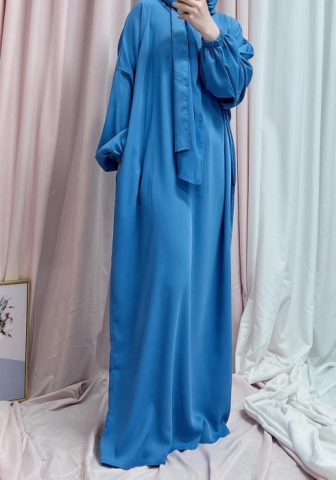 (Real Image)2024 Styles Women Muslim Tassel Long Sleeve Maxi Dress