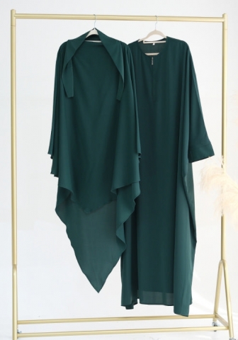 (Real Image)2024 Styles Women Muslim Tassel Long Sleeve Solid Color Batwing Sleeve Long Robe