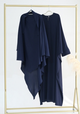 (Real Image)2024 Styles Women Muslim Tassel Long Sleeve Solid Color Batwing Sleeve Long Robe