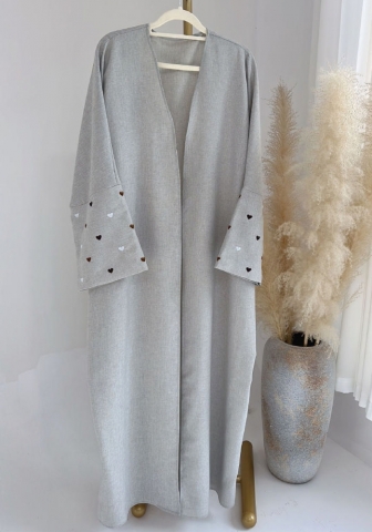 (Excluding handbag)(Real Image)2024 Styles Women Muslim Tassel Long Sleeve Elegant Open Front Long Robe