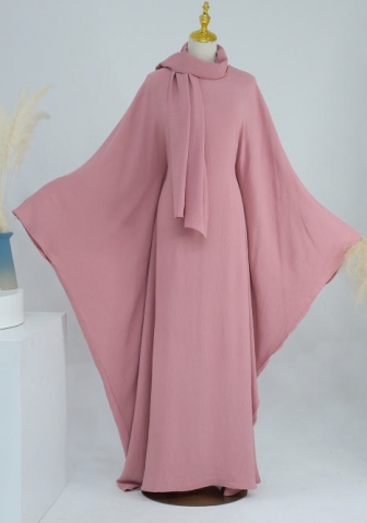 (Real Image)2024 Styles Women Muslim Tassel Long Sleeve Maxi Dress