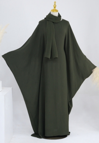(Real Image)2024 Styles Women Muslim Tassel Long Sleeve Maxi Dress