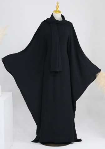 (Real Image)2024 Styles Women Muslim Tassel Long Sleeve Maxi Dress