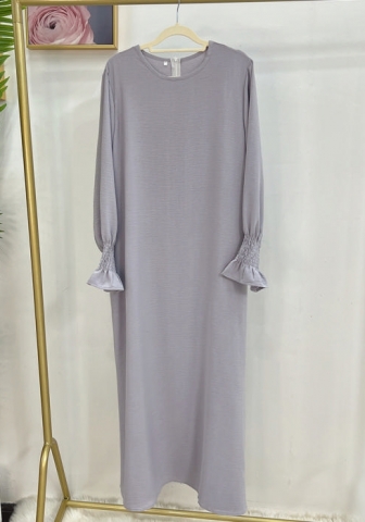 (Real Image)2024 Styles Women Muslim Tassel Long Sleeve Maxi Dress