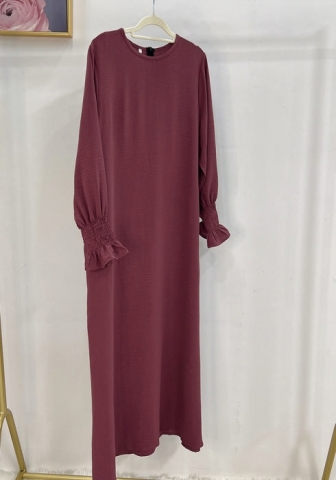 (Real Image)2024 Styles Women Muslim Tassel Long Sleeve Maxi Dress