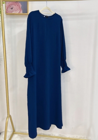 (Real Image)2024 Styles Women Muslim Tassel Long Sleeve Maxi Dress