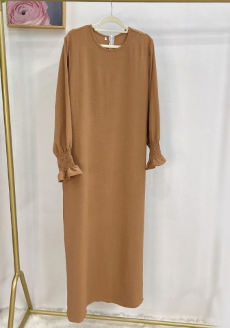 (Real Image)2024 Styles Women Muslim Tassel Long Sleeve Maxi Dress