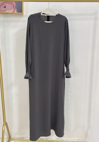 (Real Image)2024 Styles Women Muslim Tassel Long Sleeve Maxi Dress