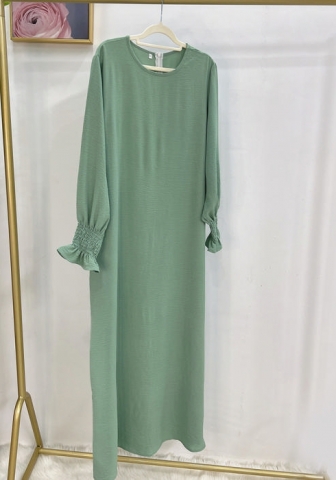 (Real Image)2024 Styles Women Muslim Tassel Long Sleeve Maxi Dress