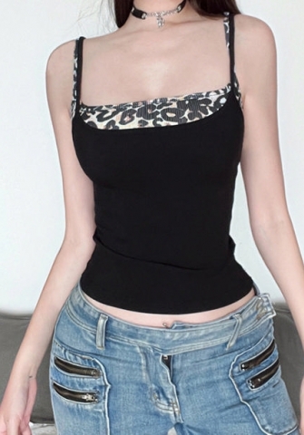 (Real Image)2024 Styles Women Summer Fashion Spicy Girl Sexy Crop Top Slimming Layered Camisole Set